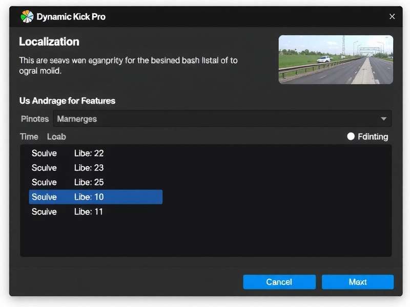 Dynamic Kick Pro Localization Features